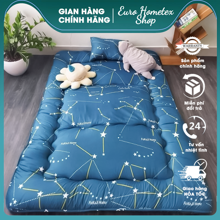 Nệm topper euro hometex bông tấm xuất nhật cao cấp 1mx2m ,1m2x2m, 1m4x2m, 1m6x2m, 1m8x2m dày 9cm