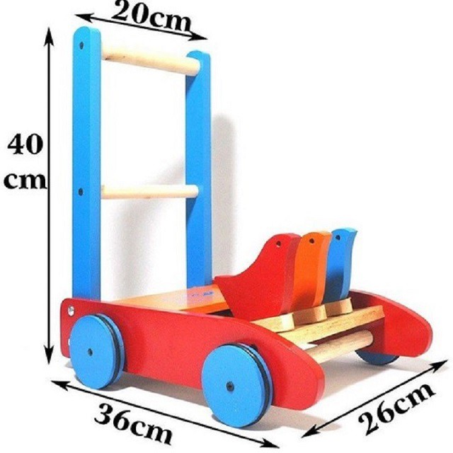 Xe gỗ tập đi hình con gà đáng yêu cho bé