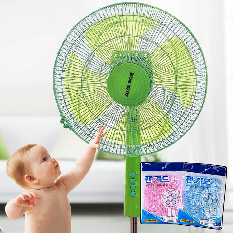 Lưới bọc lồng quạt an toàn cho bé nam3