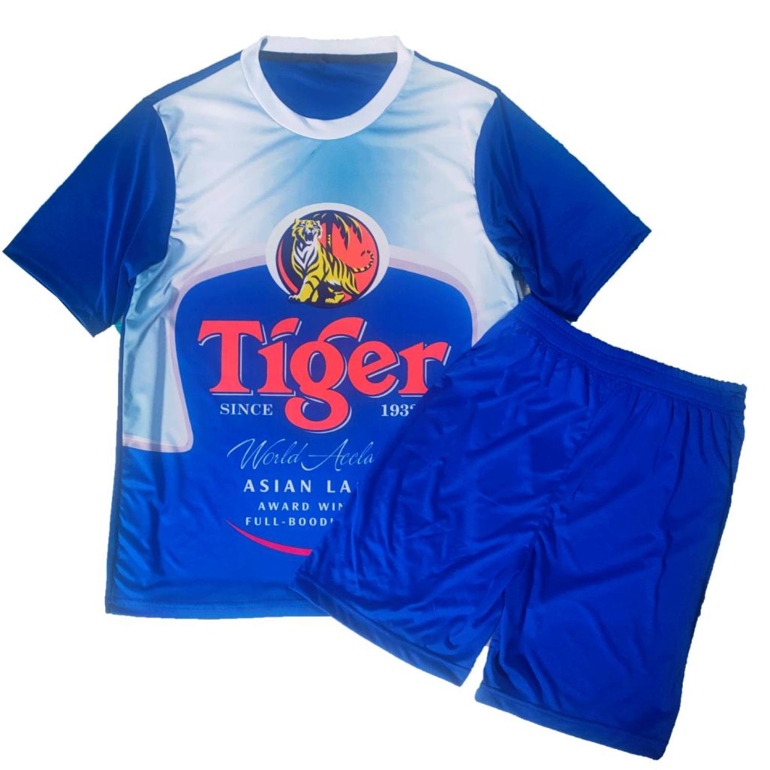 [XẢ KHO NHẬP HÀNG MỚI] Bộ quần áo bóng đá Bia Tiger xanh thun lạnh