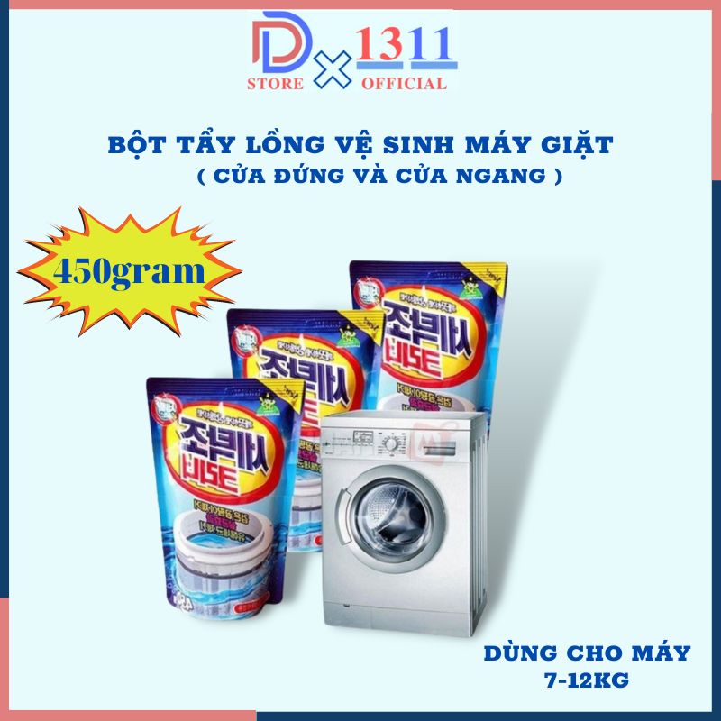 [GIÁ CÔNG PHÁ (COMBO 3) ]  Bột Tẩy Lồng Máy Giặt Ngang Và Đứng Sandokkaebi Korea Siêu Sạch Hàn Quốc 450gram