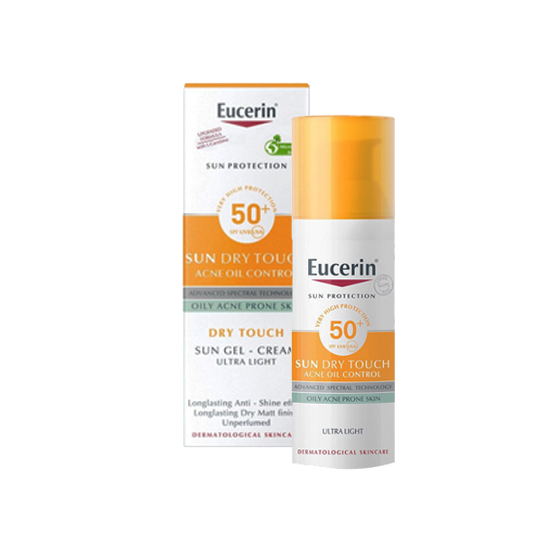 Kem Chống Nắng Eucerin Sun Oil Control Dry Touch Gel SPF50+ 50ml - Dành Cho Da Mụn, Bị Mụn Trứng Cá