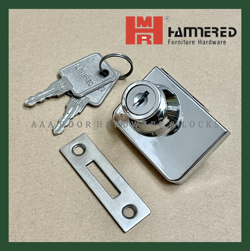 Khóa tủ kính đôi hammered 409