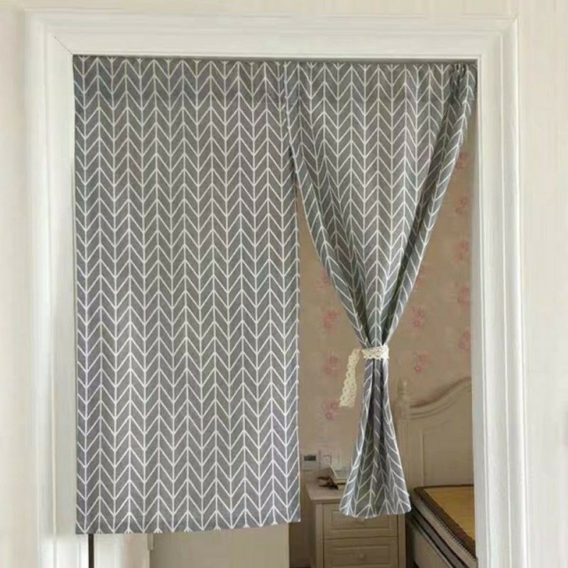 [HCM]Rèm vải canvas mẫu HÌNH HỌC dán tường không cần thanh treo