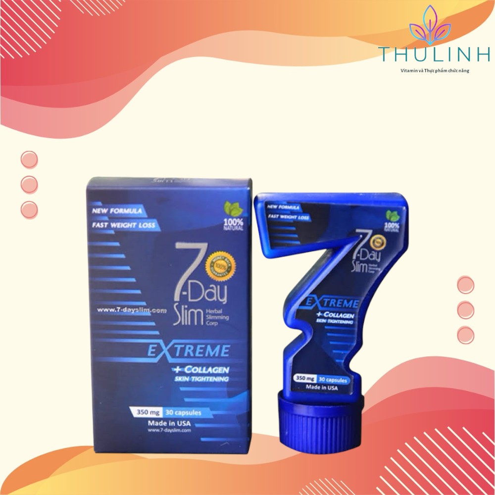  7 Day Slim - Viên Uống Giảm Cân Nhập Khẩu Mỹ  30 Viên  