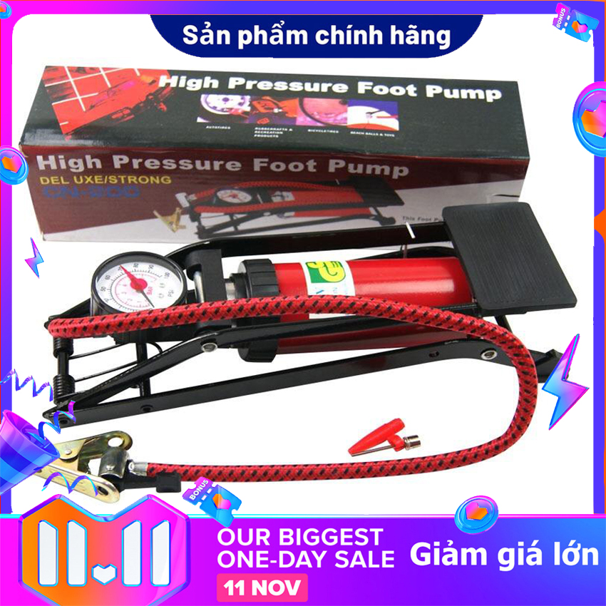 Bơm hơi đạp chân mini - bơm xe đạp - bơm xe máy, bơm hơi ô tô -xe máy gọn nhẹ