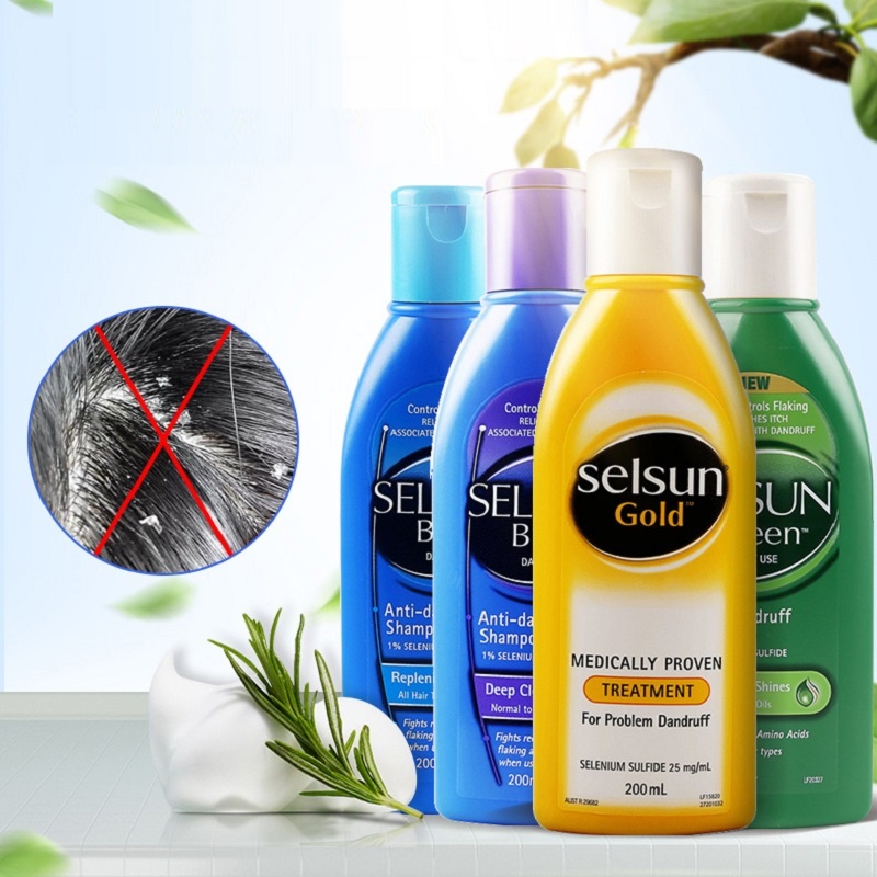 Dầu gội đầu Selsun ngăn ngừa gàu 200ml chứa axit amino chống gàu kiềm dầu hiệu quả