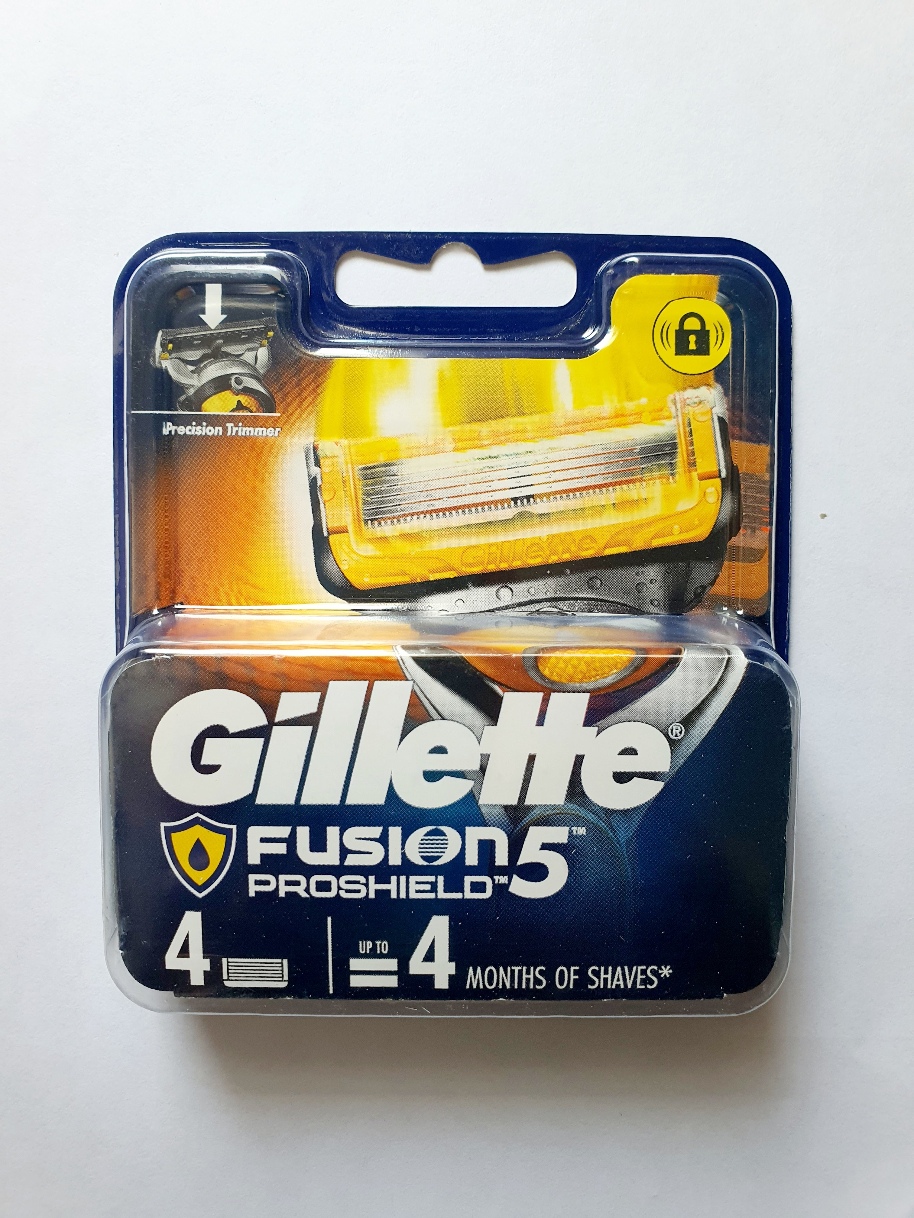 Hộp 4 đầu dao cạo râu thay thế Gillette 5 lưỡi Fusion Proshield