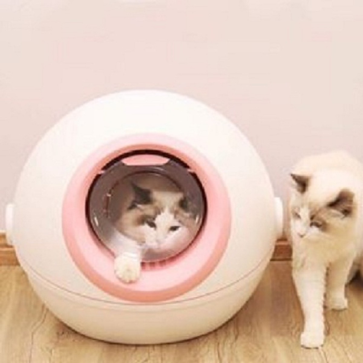 Nhà vệ sinh cao cấp cho mèo hình tàu du hành vũ trụ (Kèm xẻng)