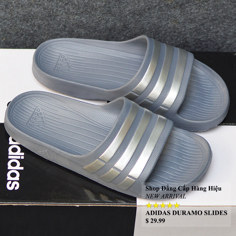 [HCM]Dép thể thao Adidas Nam Nữ Duramo màu xám sọc bạc