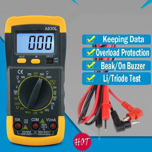 Đồng hồ đo vạn năng A830L,cho thợ điện tử hay học sinh sinh viên học tập