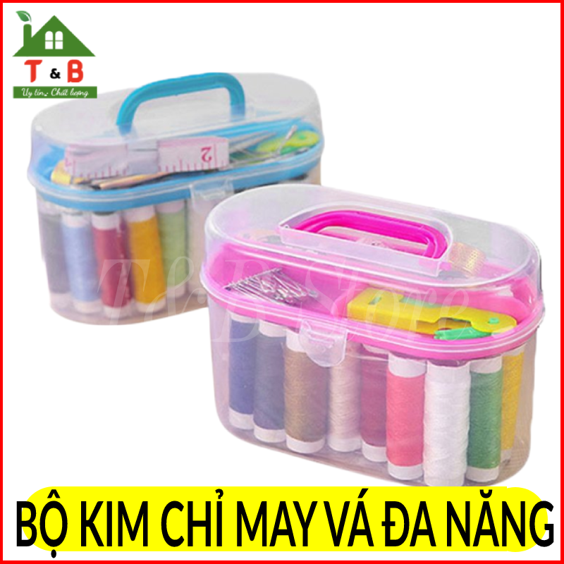 Hộp Kim Chỉ Đa Năng 24 Món Tiện Dụng - Hộp Kim Chỉ Đa Năng May Vá Quần Áo