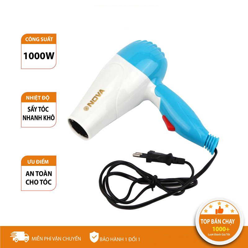 Máy sấy tóc mini Nova dễ thương - máy sấy tóc mini công suất nhỏ siêu đáng yêu - mấy sấy tóc mini gia đình - máy sấy tóc mini du lịch - máy sấy tóc Nova 1000w