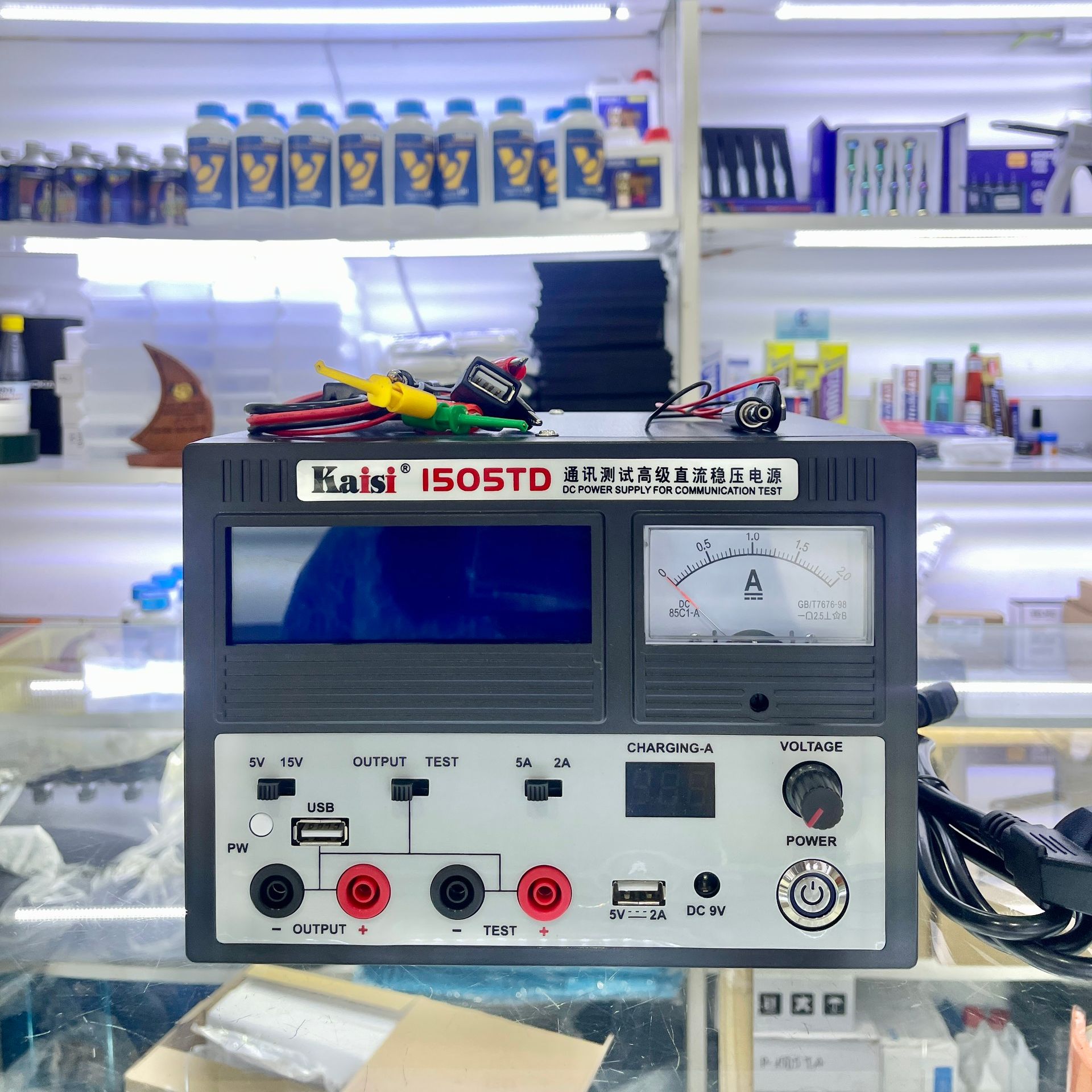 Máy cấp nguồn Kaisi 1505TD kết hợp kim và số