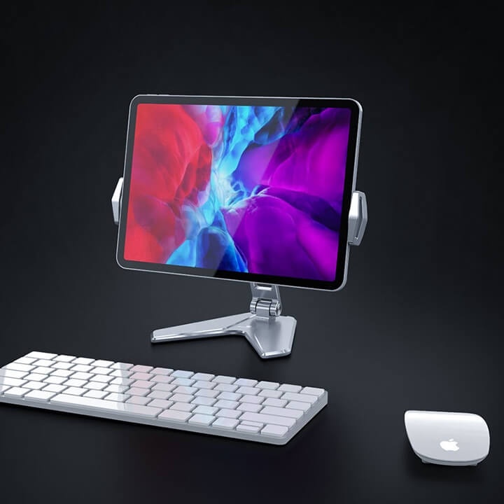 Giá kệ kẹp đỡ ipad, điện thoại, máy tính bảng P15, P47 từ 4 inch - 12,9 inch bằng hợp kim nhôm cao cấp.
