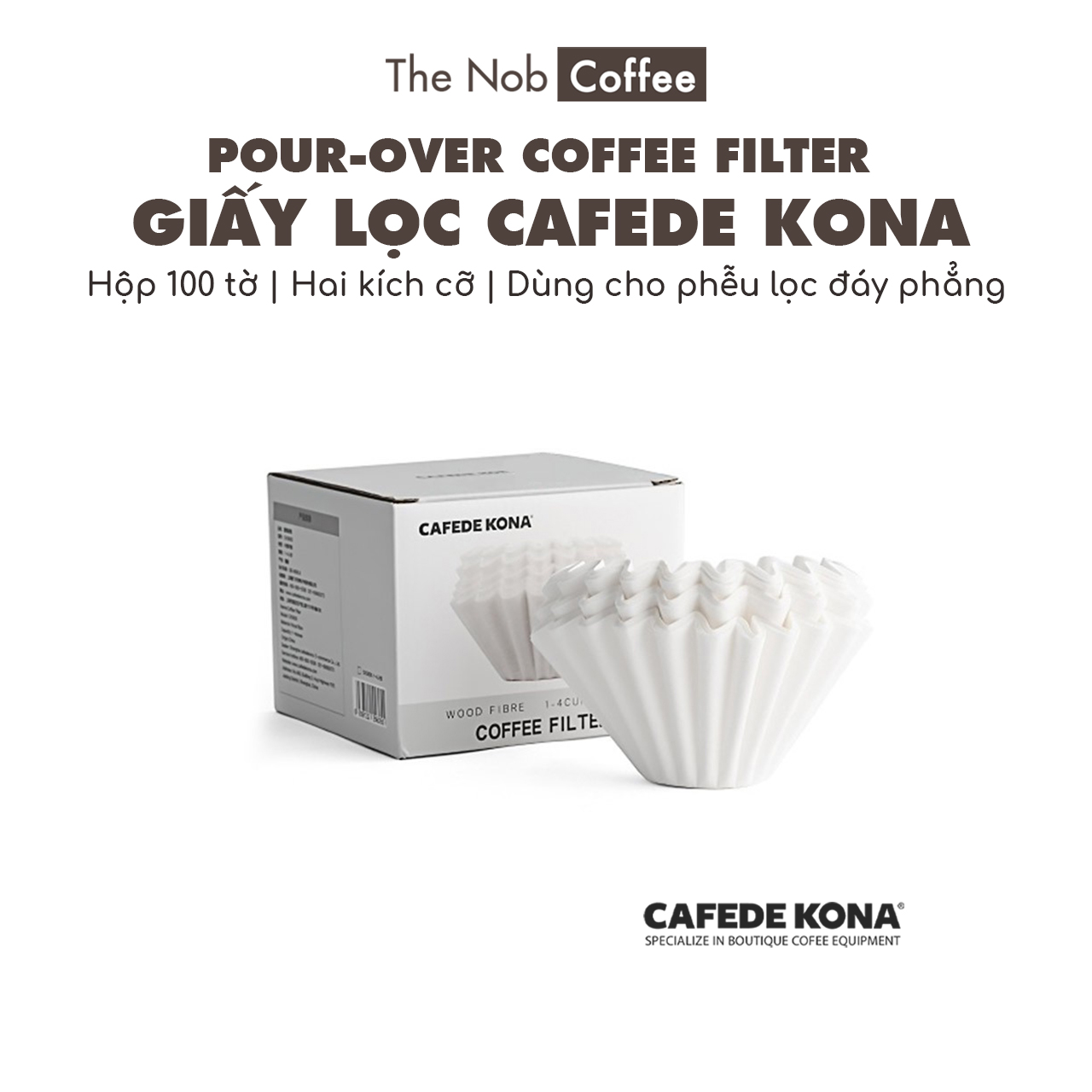 Giấy lọc cà phê cho phễu Kalita Wave size 155 và 185