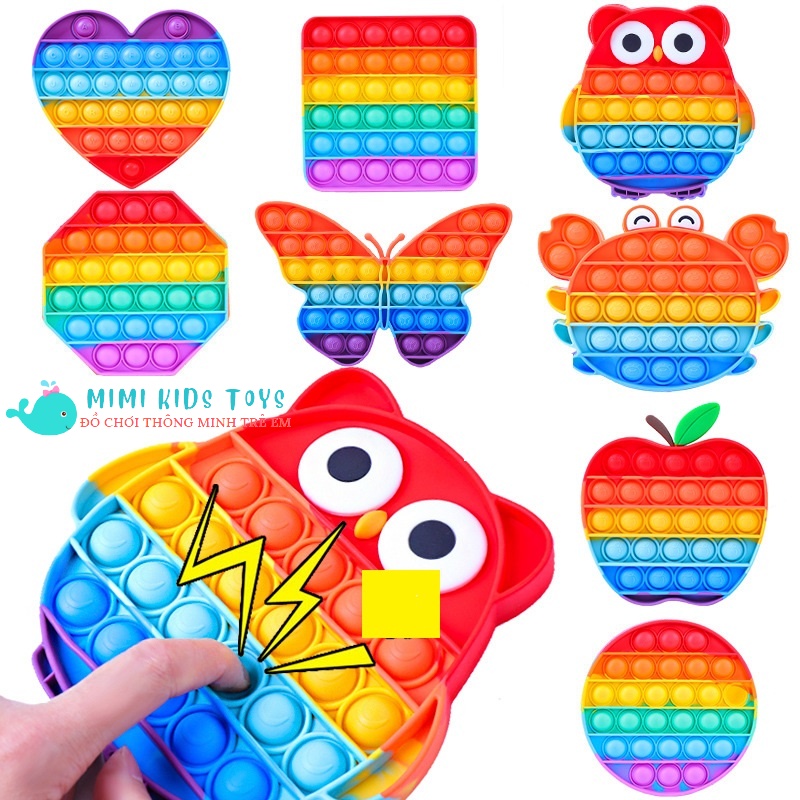 Pop it 2022 Đồ chơi Pop it giá rẻ, Pop it mini, Đồ chơi bóp bóng xả stress, Đồ chơi giải trí thông minh giảm căng thằng hiệu quả