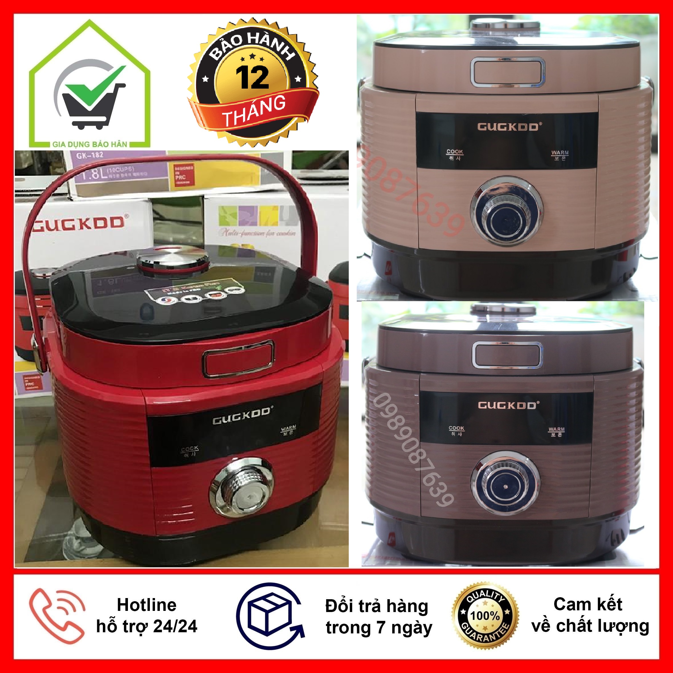 Nồi cơm đện cuckoo gk-1807 dung tích 1,8l - tặng kèm giá hấp