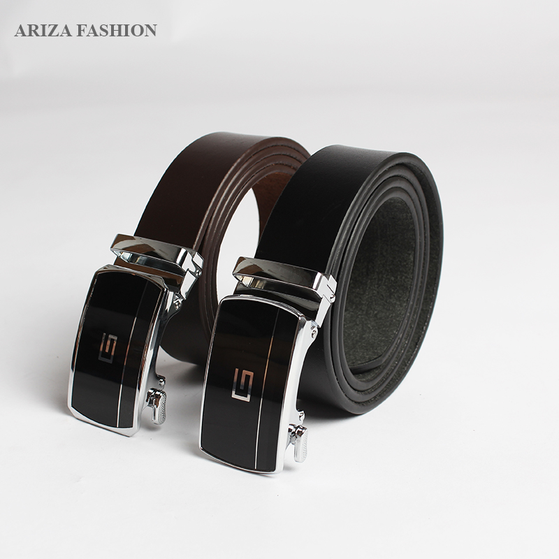 Thắt nịt lưng nam da bò trơn mặt kẹp tự động Ariza Fashion bảo hành 18 tháng