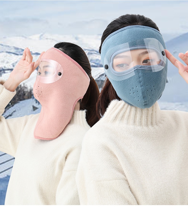 Khẩu trang ninja trùm kín mặt thêm kính bảo vệ mắt chống nắng chống gió bụi nắng hanh mùa đông nam nữ