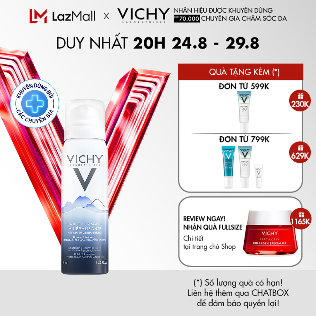 Nước khoáng dưỡng da Vichy Mineralizing Thermal Water