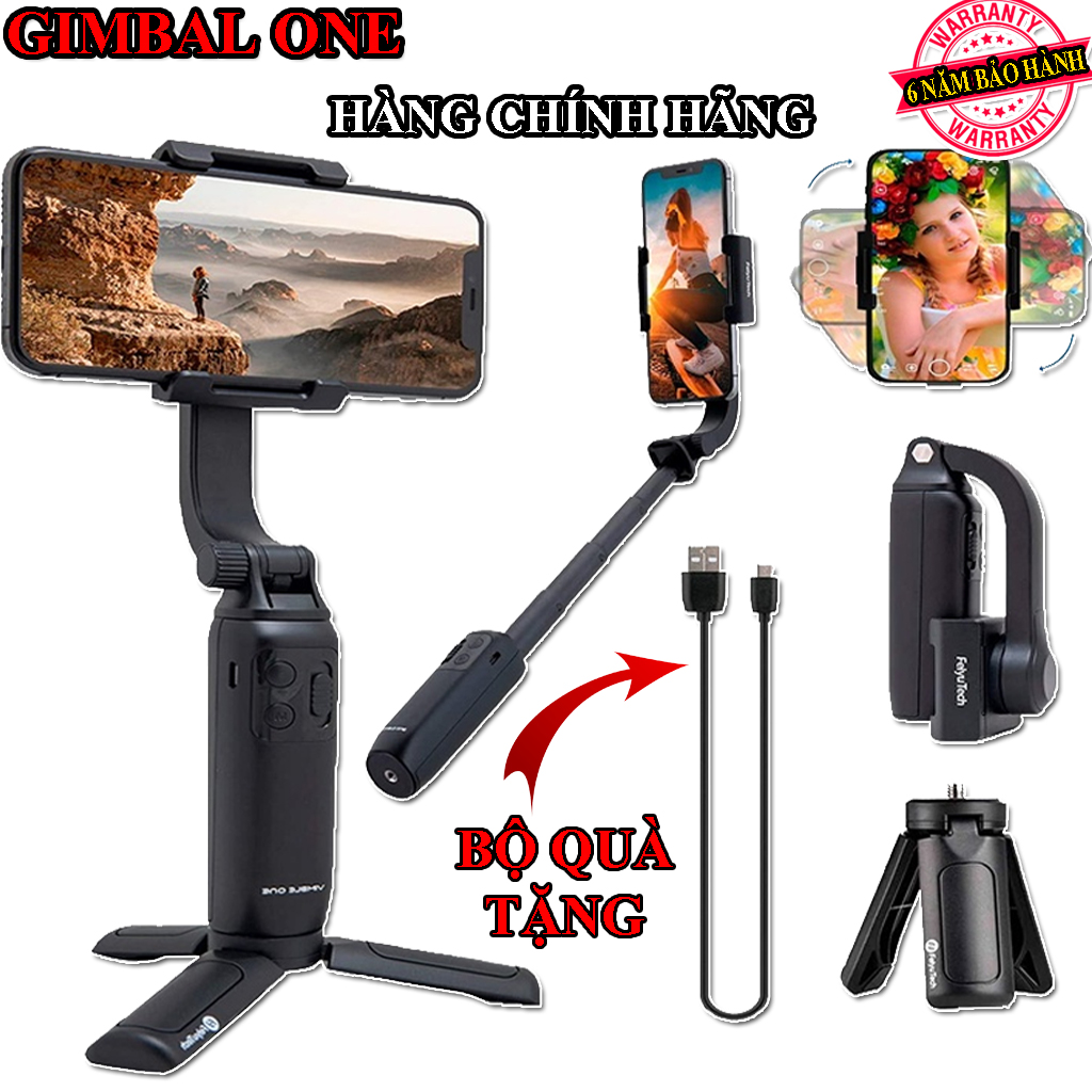 Gimbal Chống Rung Cho Điện Thoại Gimbal One gấp gọn mang theo tiện lợi, Tay cầm chống rung gimbal chuyên nghiệp Gậy gimbal giá rẻ quay phim, chụp ảnh