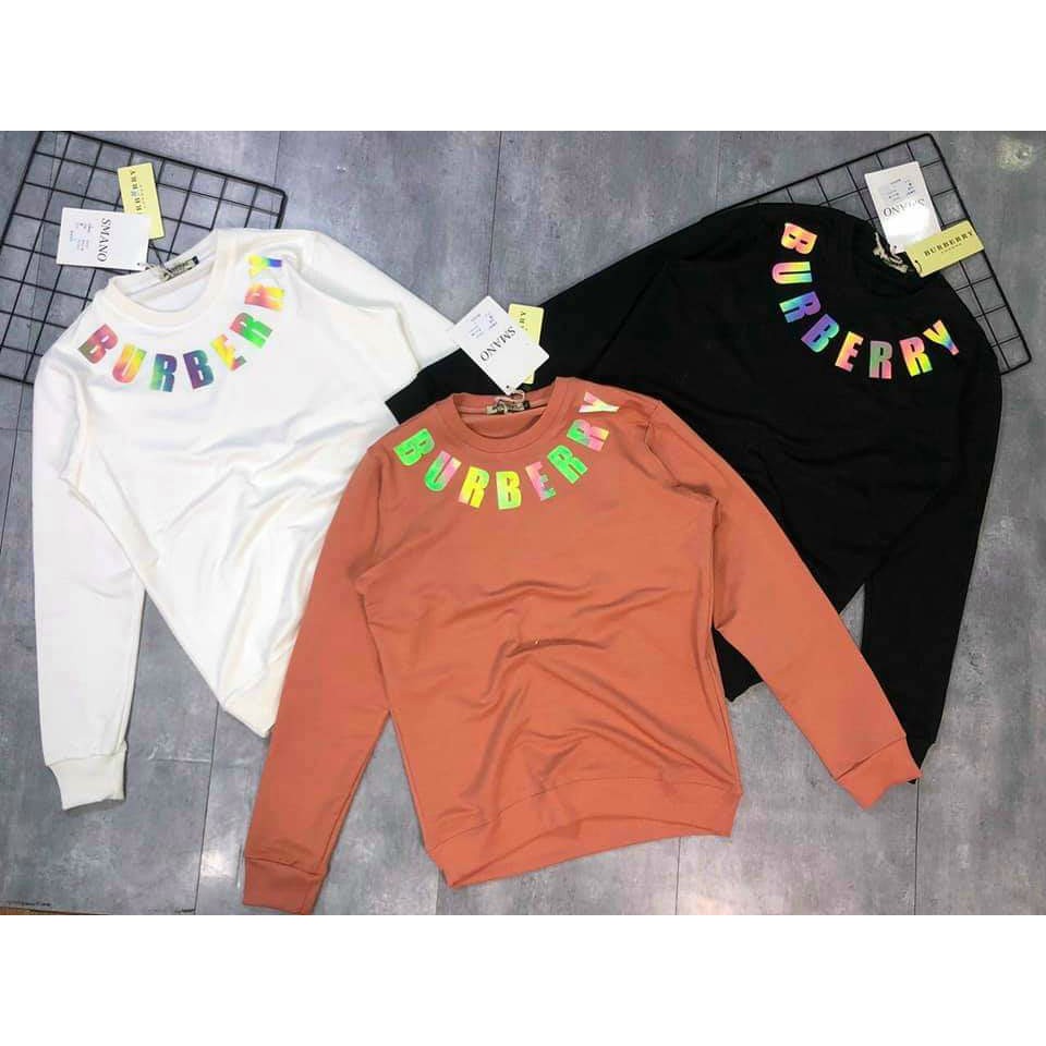 Áo Nỉ Dài Tay Nam Nữ Phản Quang Burberry