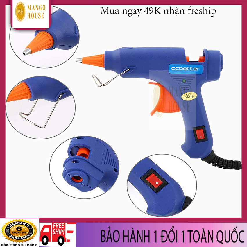 Súng bắn keo nến tặng 10 cây keo nến tiện dụng- Size to, nhỏ- dễ sử dụng, an toàn, thuận tiện, đa năng, rẻ- Mango house- DỤng cụ gắn keo nến, súng bắn keo, súng gắn keo, dụng cụ cầm tay, đồ handmade+