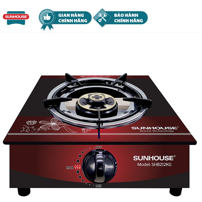 Bếp gas đơn dương kính sunhouse SHB212KG