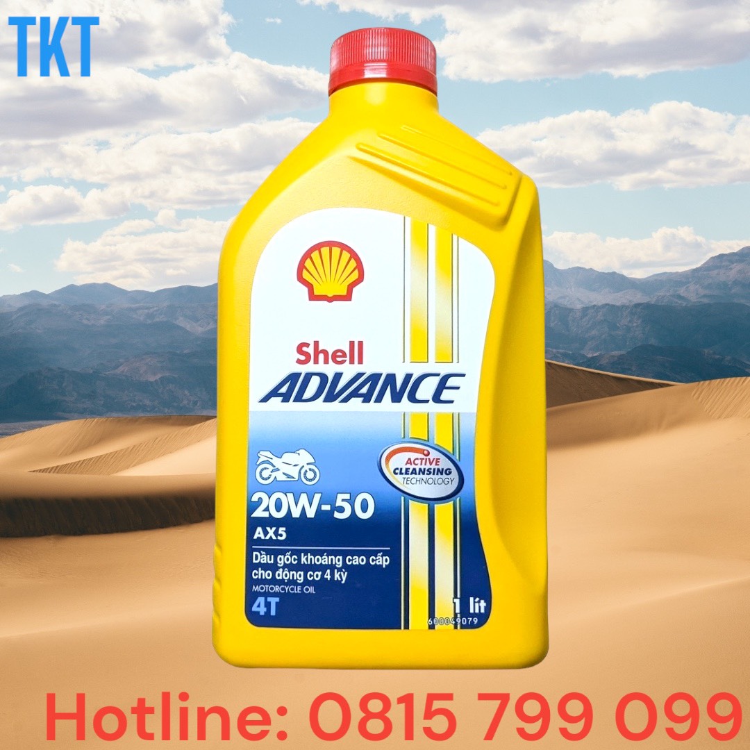 Shell advance ax5 20w50 nắp đỏ 1lit