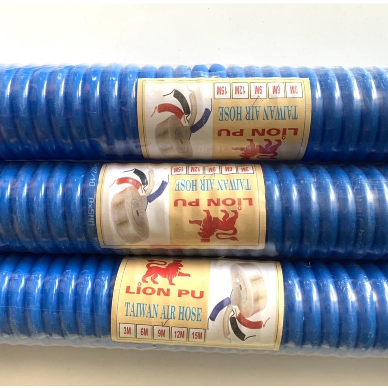 Dây hơi xoắn 9m, ống 8mm phổ thông, chất PU Đài Loan