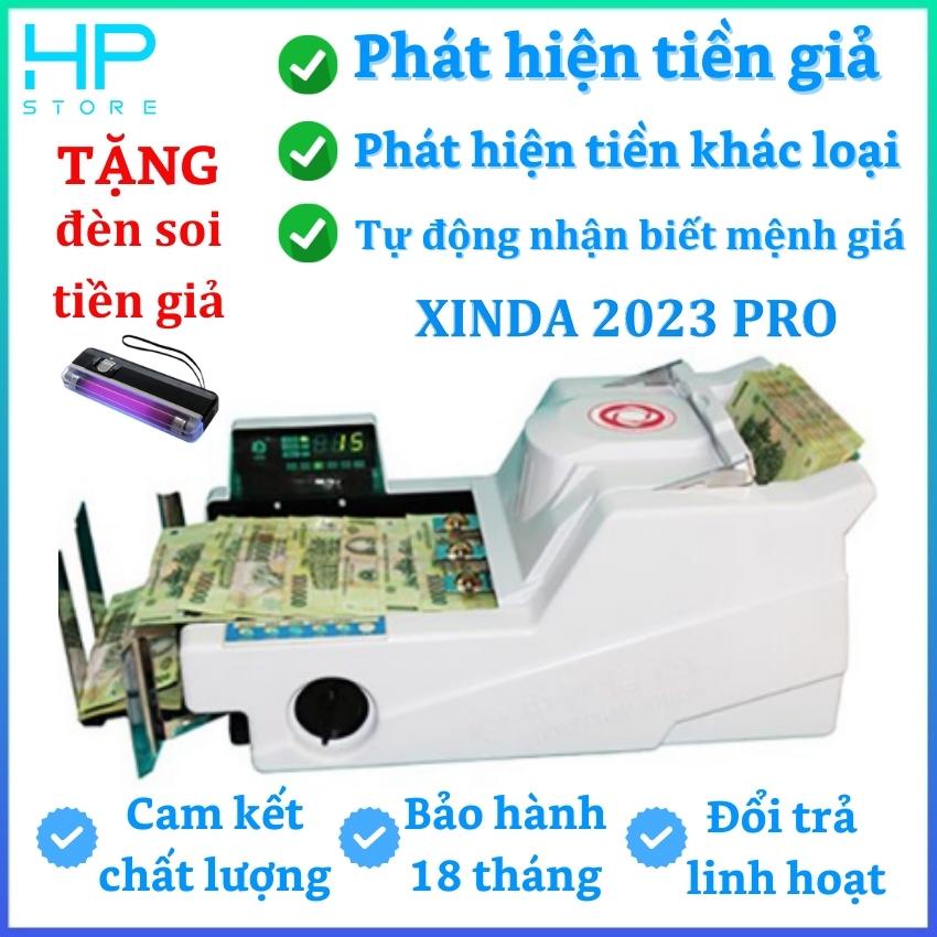 Máy đếm tiền XINDA BC _ 2023PRO máy đếm được tất cả các loại tiền, phát hiện tiền lẫn loại, bảo hành 18 tháng