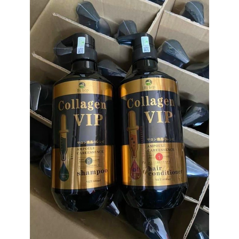 Dầu gội đầu bibop collagen vip 800ml*2 -dưỡng tóc , phục hồi tóc ❤❤❤❤❤❤