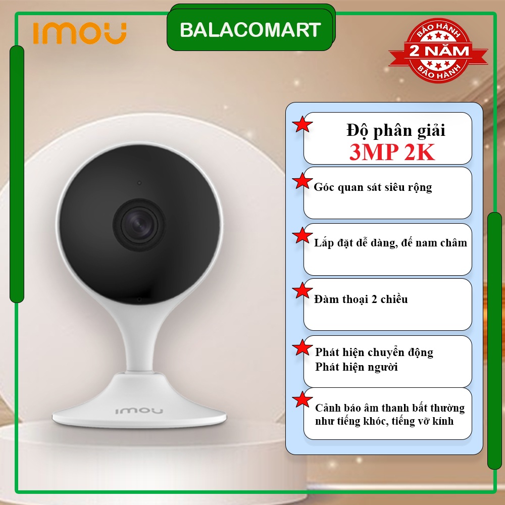  Camera Imou C32EP 3MP DSS góc rộng h265 đàm thoại 2 chiều Hàng chính hãng 