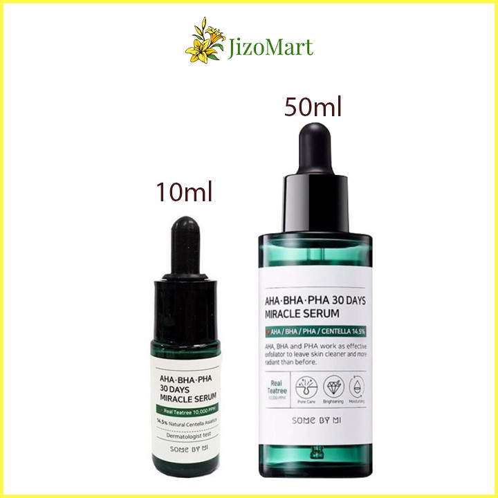 Serum Giảm Mụn, Dưỡng Da Chiết Xuất Tràm Trà Some By Mi AHA-BHA-PHA 30 Days Miracle Serum (50ml & 10ml) - some by mi official