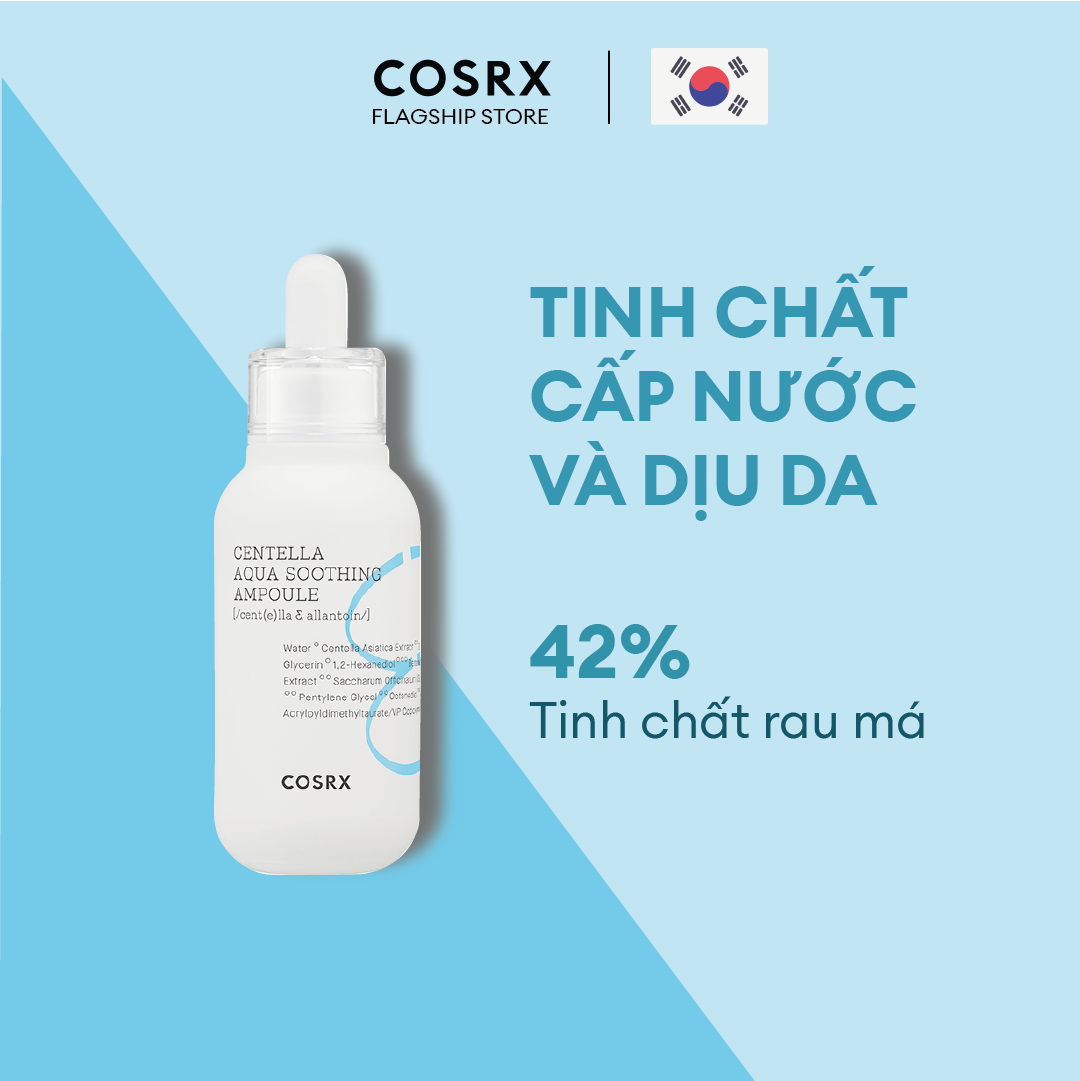 Tinh Chất Cấp Nước Và Dịu Da (Rau Má, B5) COSRX Hydrium Centella Aqua Soothing Ampoule 50ml