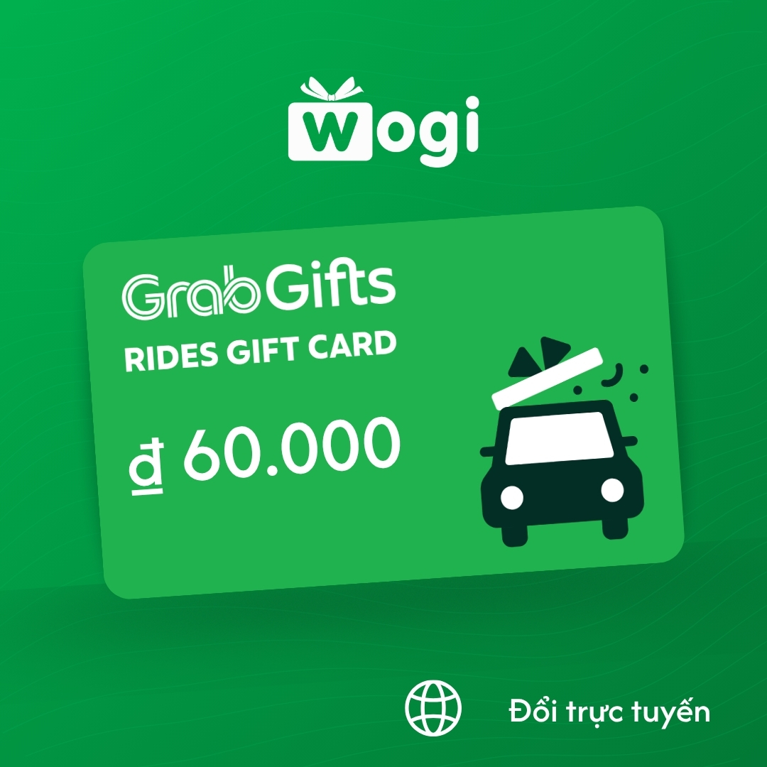 GrabGifts (Transport) e-Voucher 60.000 ₫ (Có hiệu lực trong vòng 30 ngày)