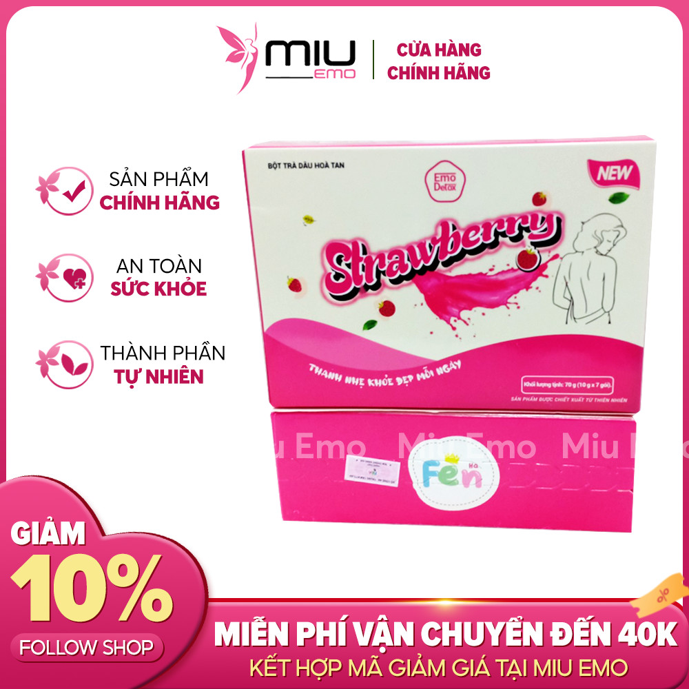 [Quà Tặng]Bột Nước Ép Trái Cây Giảm Cân Nhanh Siêu Tốc Emoslim Vị Dâu Miu Emo