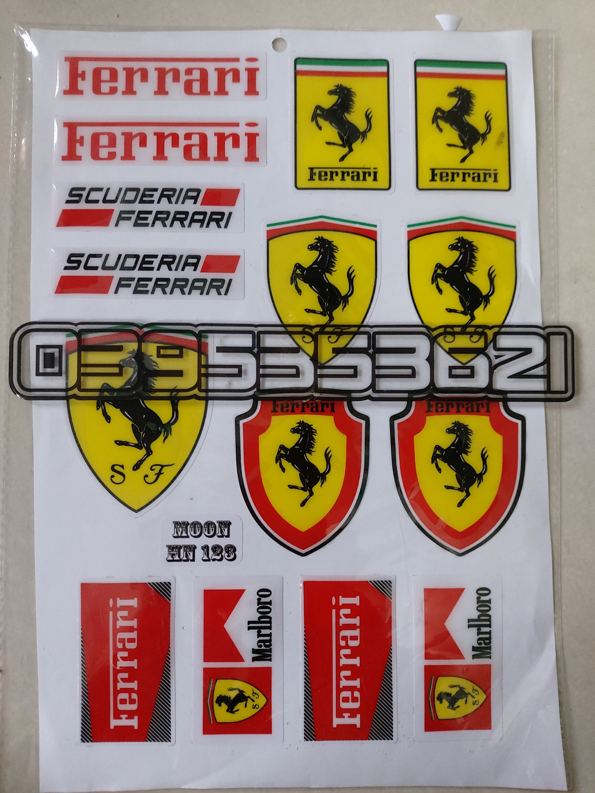 Logo nổi nhãn hiệu xe máy trọn bộ 18x25cm