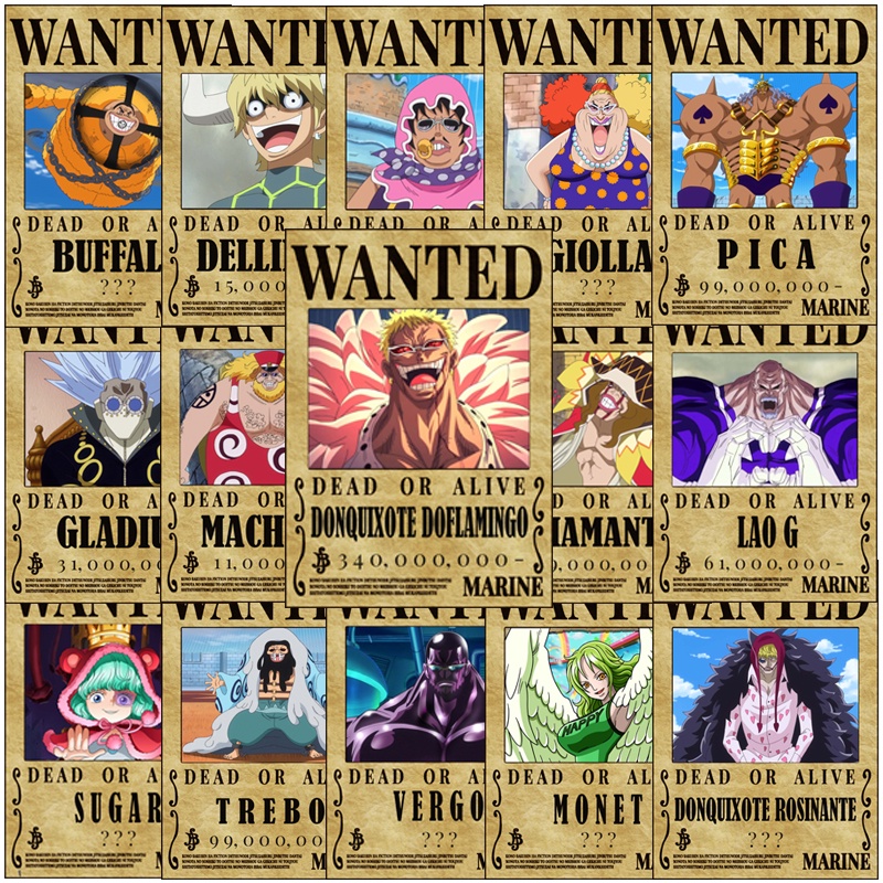 Lịch Sử Giá Poster One Piece Băng Hải Tặc Mũ Rơm, Tờ Lệnh Truy Nã One Piece  Anime Manga Siêu Tân Tinh, Cựu Thất Vũ Hải, Bxh Tiền Truy Nã Cao Nhất,