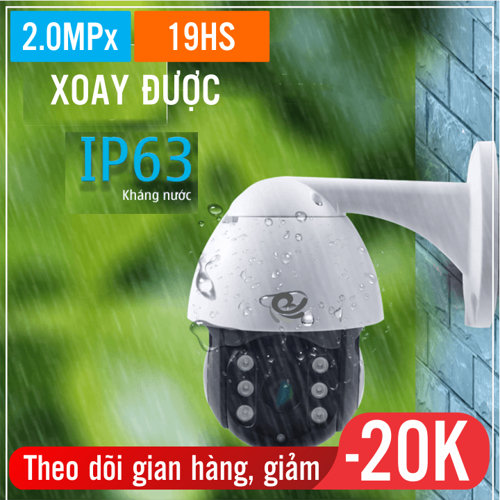 Camera wifi - camera không dây ngoài trời chống nước bắt wifi xa báo động quay theo chuyển động - bảo hành 24 tháng