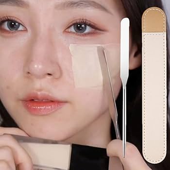 Bộ Dụng Cụ Trộn Tán Kem Nền Gồm Khay Trộn Que Tán Kem Que Trộn Kem