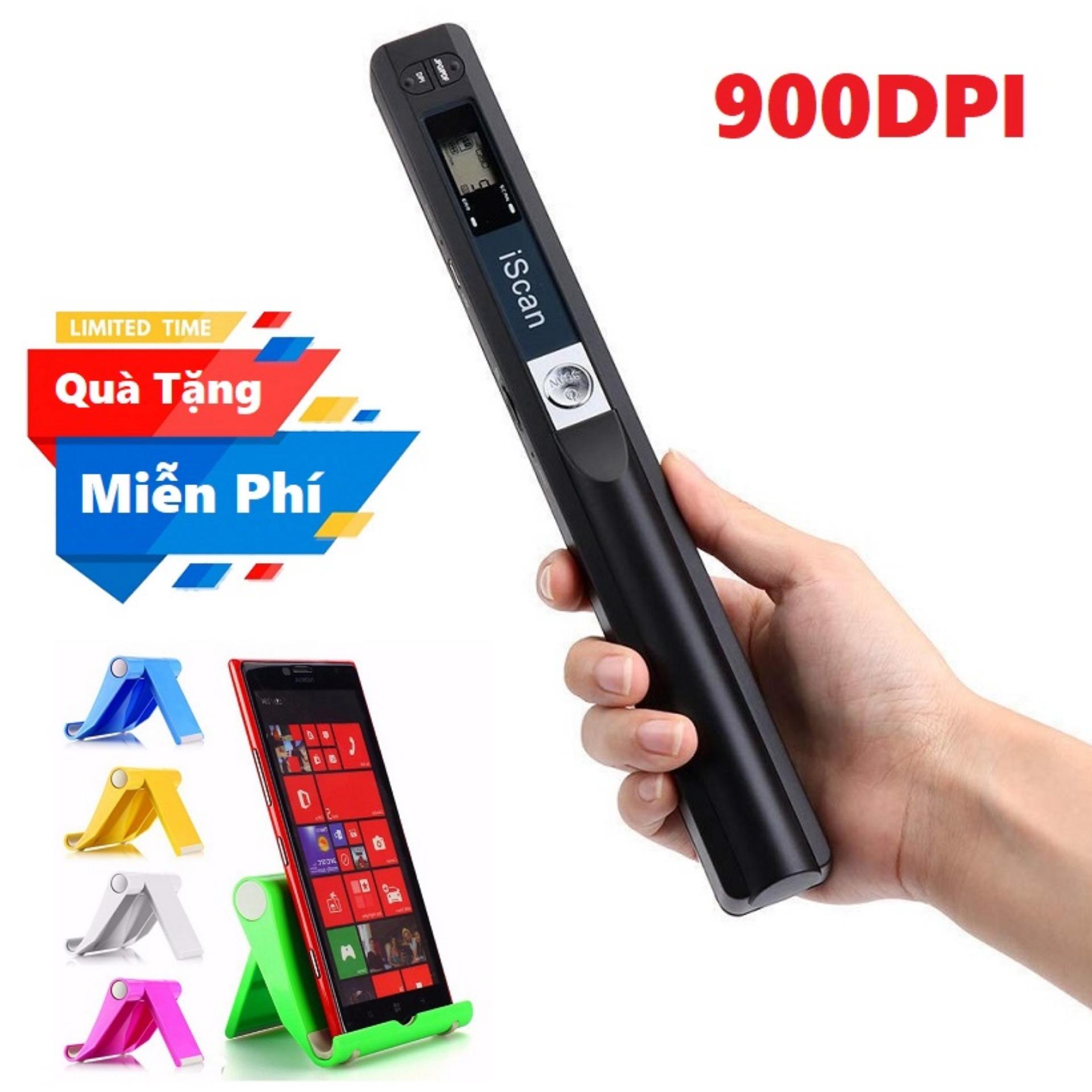 Máy scan màu di động độ nét cao iscan 900DPI Tặng kèm Giá đỡ điện thoại hình ghế