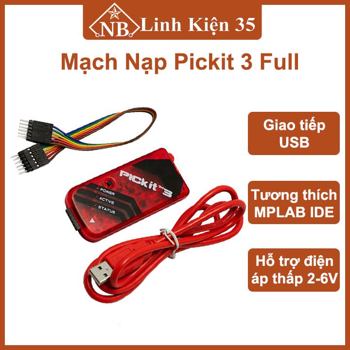 Mạch Nạp Pickit 3 Full gỡ lỗi chương trình và nạp chương trình lên PIC/dsPIC.