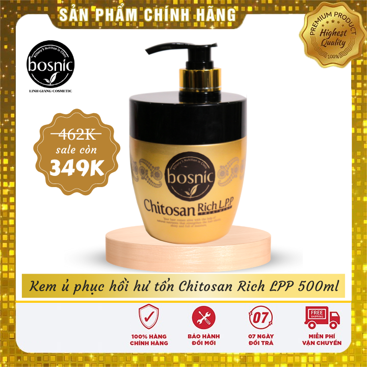[HCM]Kem Ủ Tóc Bosnic - Chitosan Rich L.P.P Treatment 500ml - Chính Hãng Hàn Quốc