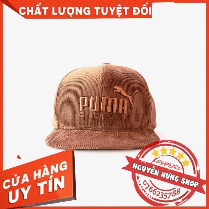 Mũ snapback  logo Puma báo nhung Nón Lưỡi Trai Thời Trang