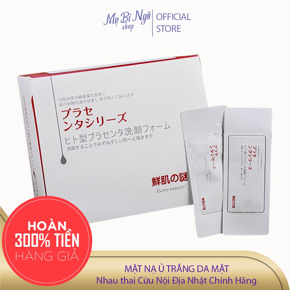 Ủ trắng da mặt [Nội Địa Nhật Hàng ] Mặt Nạ Ủ Trắng Nhau Thai Cừu Giá Rẻ