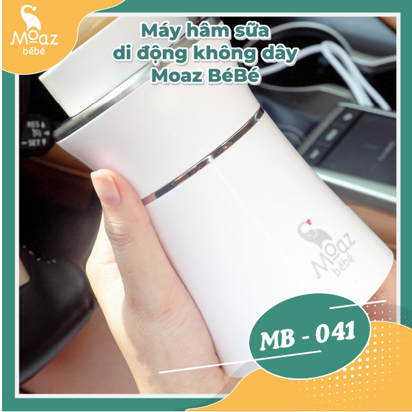 CHÍNH HÃNG Máy hâm sữa di động không dây Moaz Bebe MB-041