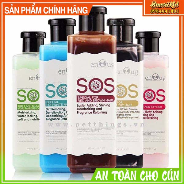 Sữa Tắm SOS Cho Chó Mèo, Cún, Thú Cưng - Màu xanh lá