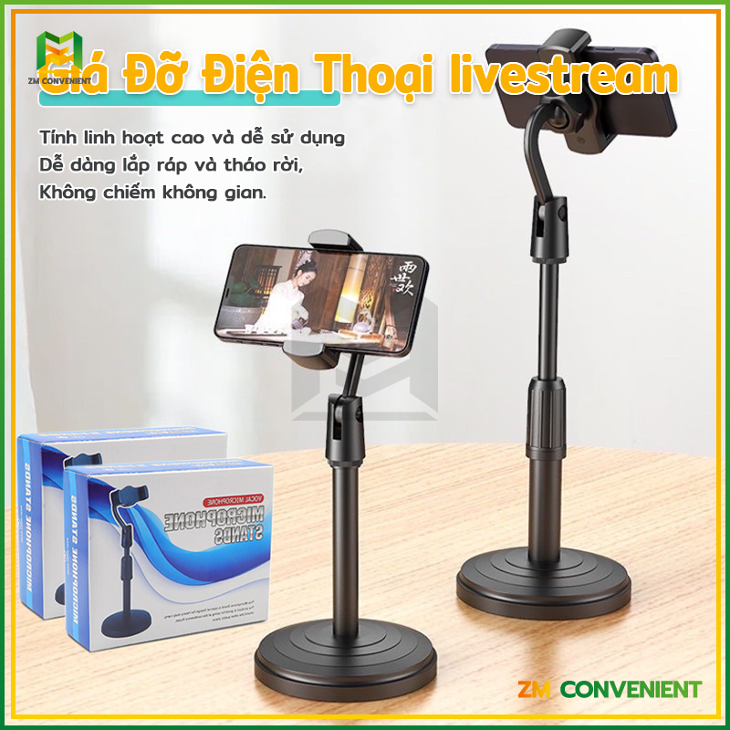 360 degree rotating stable video watching livestream phone holder for multi-use video recording